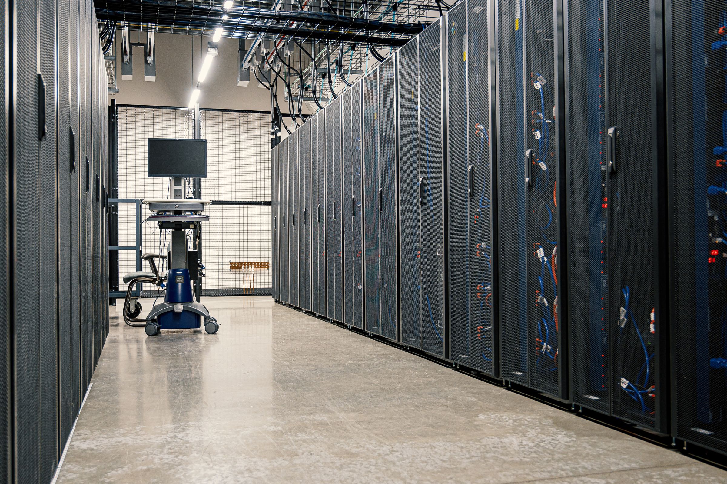 Organized network racks and cabling